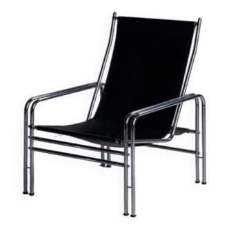 Fauteuil cuir et chrome