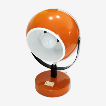 Eyeball spage age table lamp 1970's orange