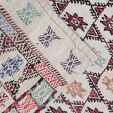 Handwoven antique turkish kilim rug 142x235cm