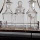 Bouillet goldsmith Bourdelle / Silver-plated metal and glass condiment set