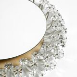 Mid Century Münchner Zier-Form flower mirror illuminated by Schöninger