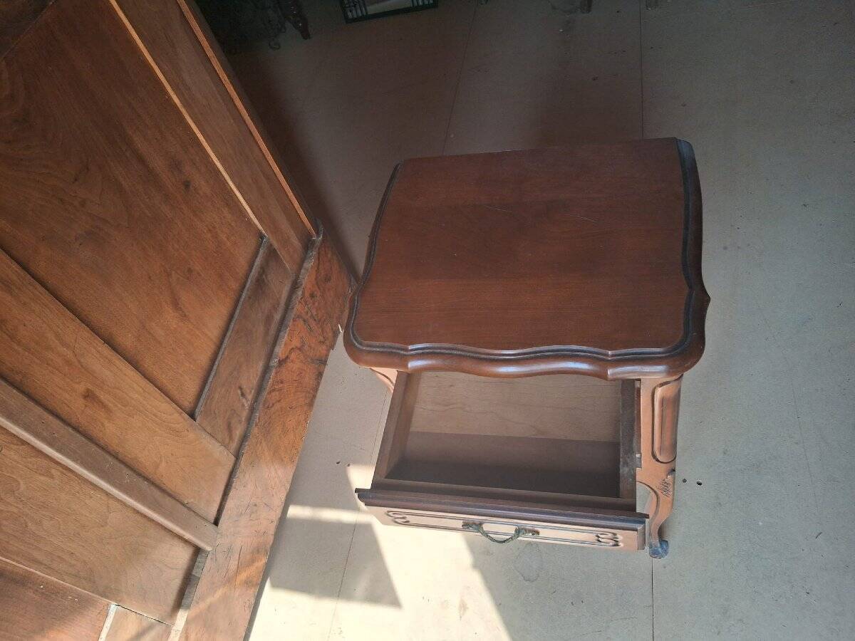 Pair of cherry wood bedside tables - 20th century