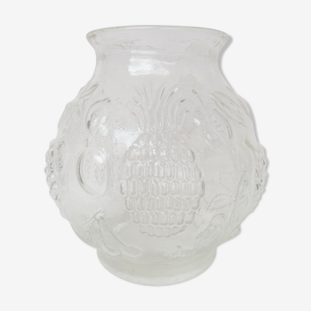 Vase en verre boule