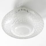 Original large Mid Century double glass ceiling lamp by Wilhelm Wagenfeld f