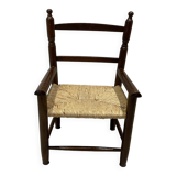 Children's straw armchair
