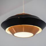 Copper & black pendant light