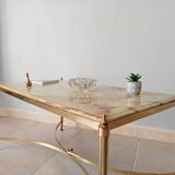 Neoclassical marble and brass coffee table 50s/60s