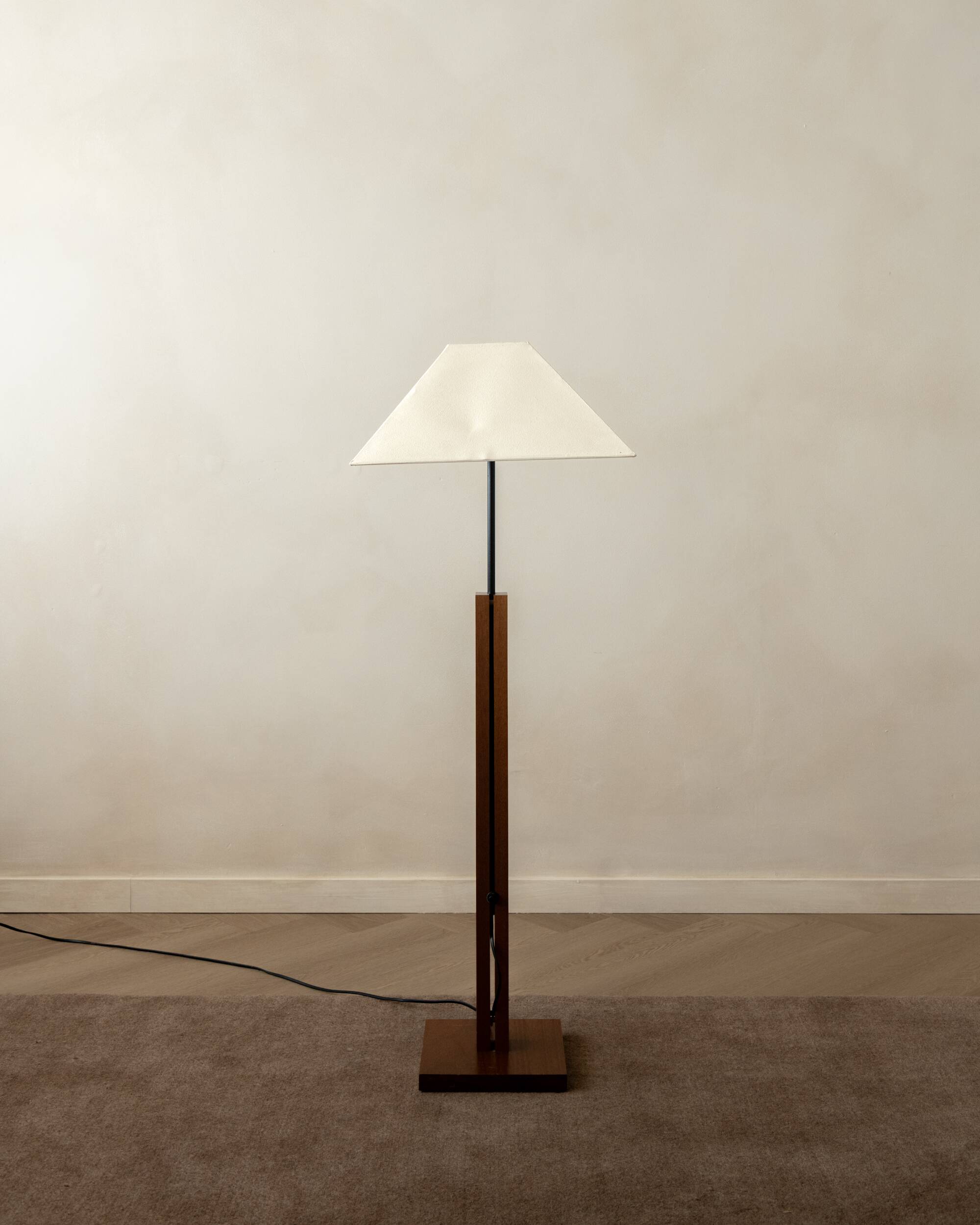 Postmodern Adjustable Wood Floor Lamp by Bellino, 1990s