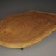 Table basse brutaliste en bois de tronc d'arbre, années 1960