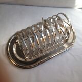 Taost door in silver metal