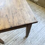 Pine and oak + walnut farmhouse table 1950
