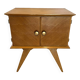 Vintage 1950s Nightstand – Compass Legs & Fluted Front