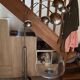 Lampadaire vintage 5 branches style Space âge chrome socle en marbre