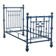 Simple old lacquered iron bed, Italy, 19th-20th century.