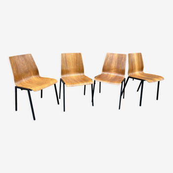 lot 4 chairs Design Drabert Germany 1970