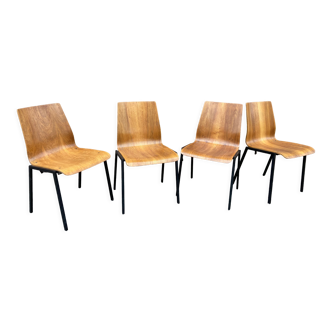 lot 4 chairs Design Drabert Germany 1970