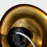 Vintage Austrian wall light in amber bubble glass