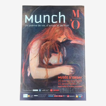 Affiche exposition Munch Musée d'Orsay  2022/2023