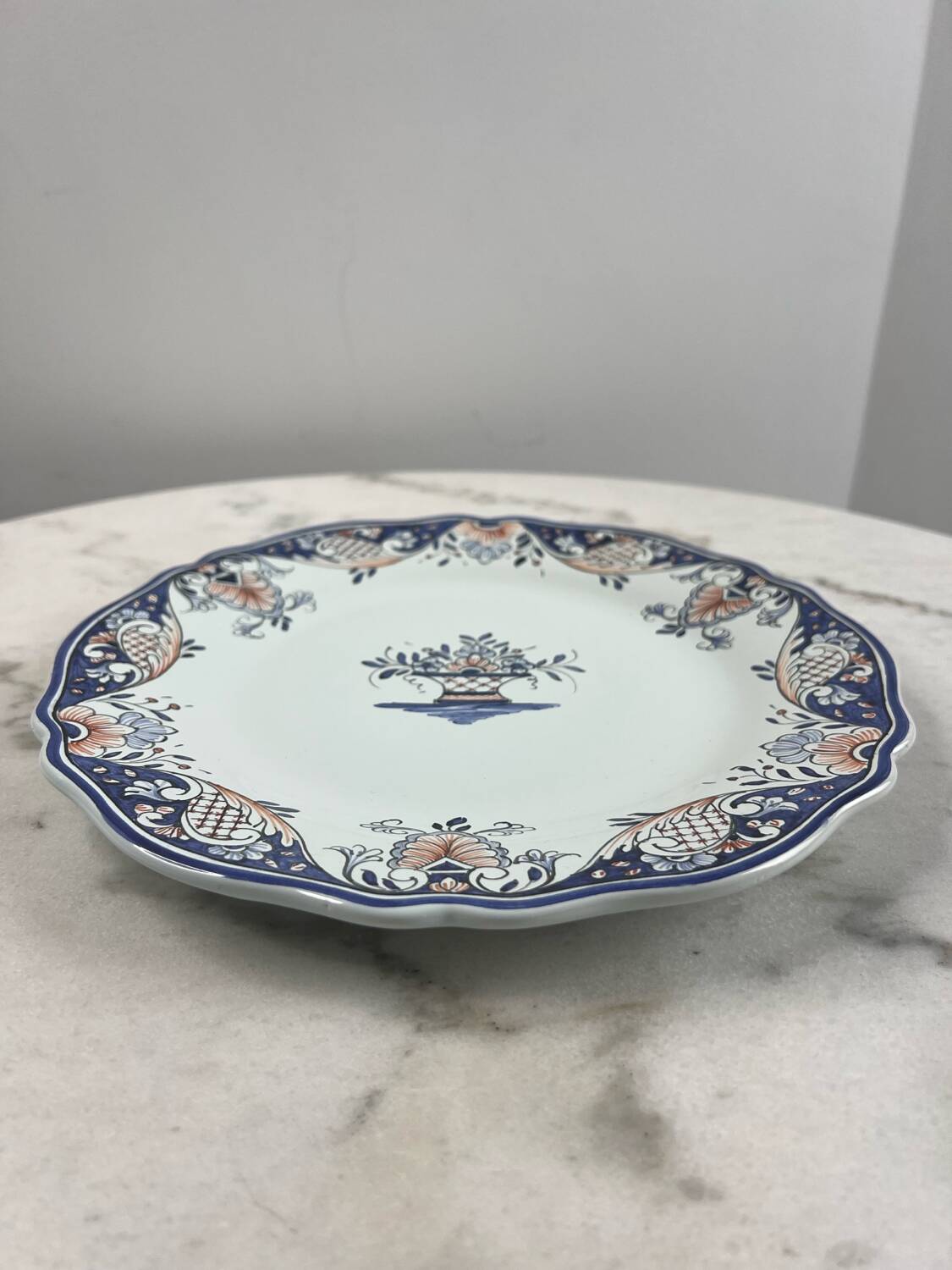 plate decorative plate Rouen Handmade