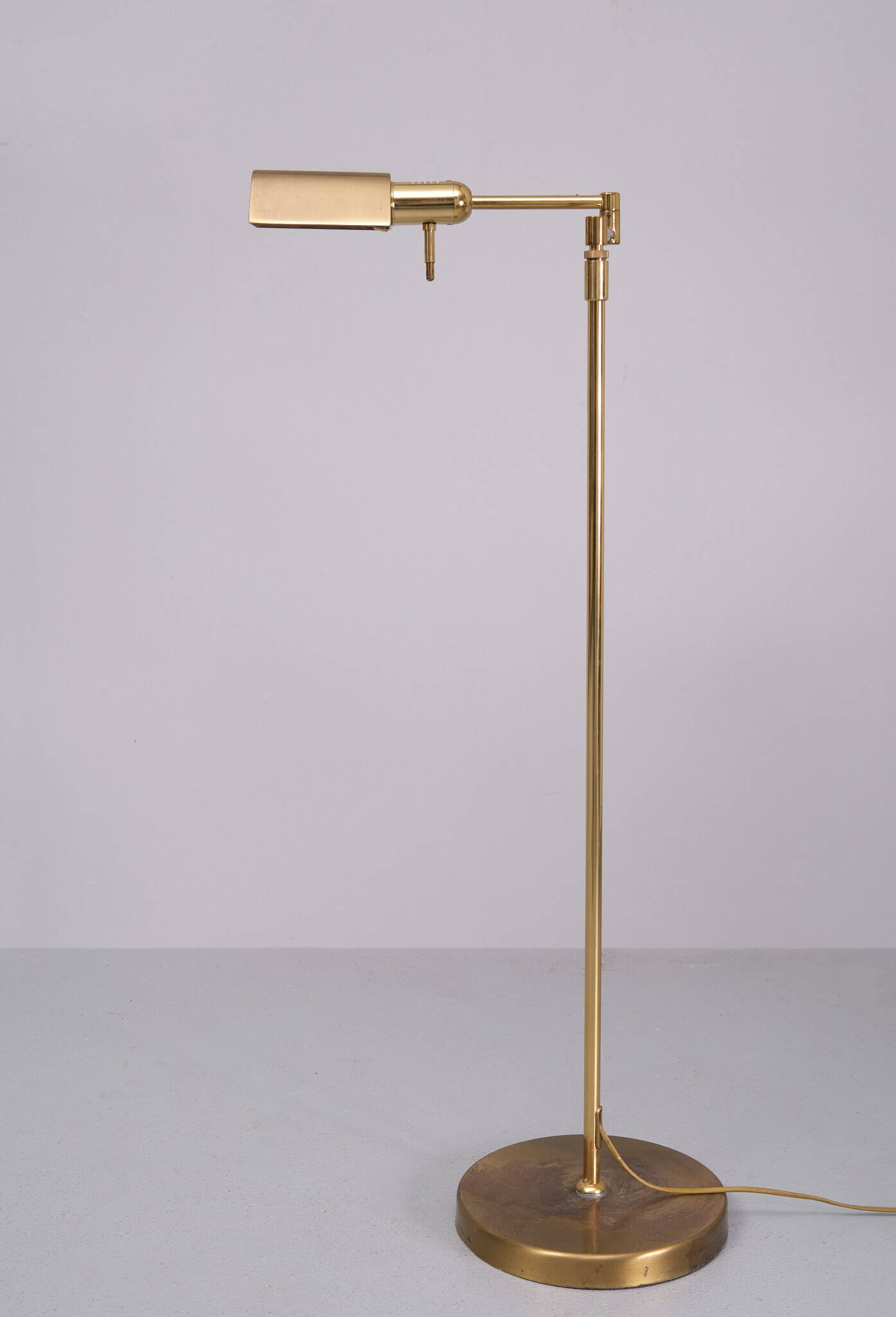 Herda Brass swing arm floor lamp 1980s