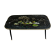 Vintage coffee table year 60 Japanese décor compass feet signed Sandie