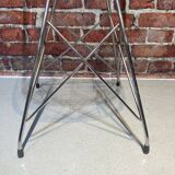 Suite of four plexiglass and metal chairs