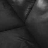 Black leather modern Conseta sofa by Friedrich Wilhelm Möller for COR