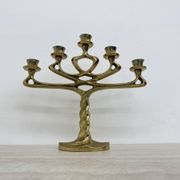 Mid-century large brutalist solid bronze candleholder, 1970s