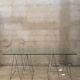 Glass desk and chrome trestles 1970