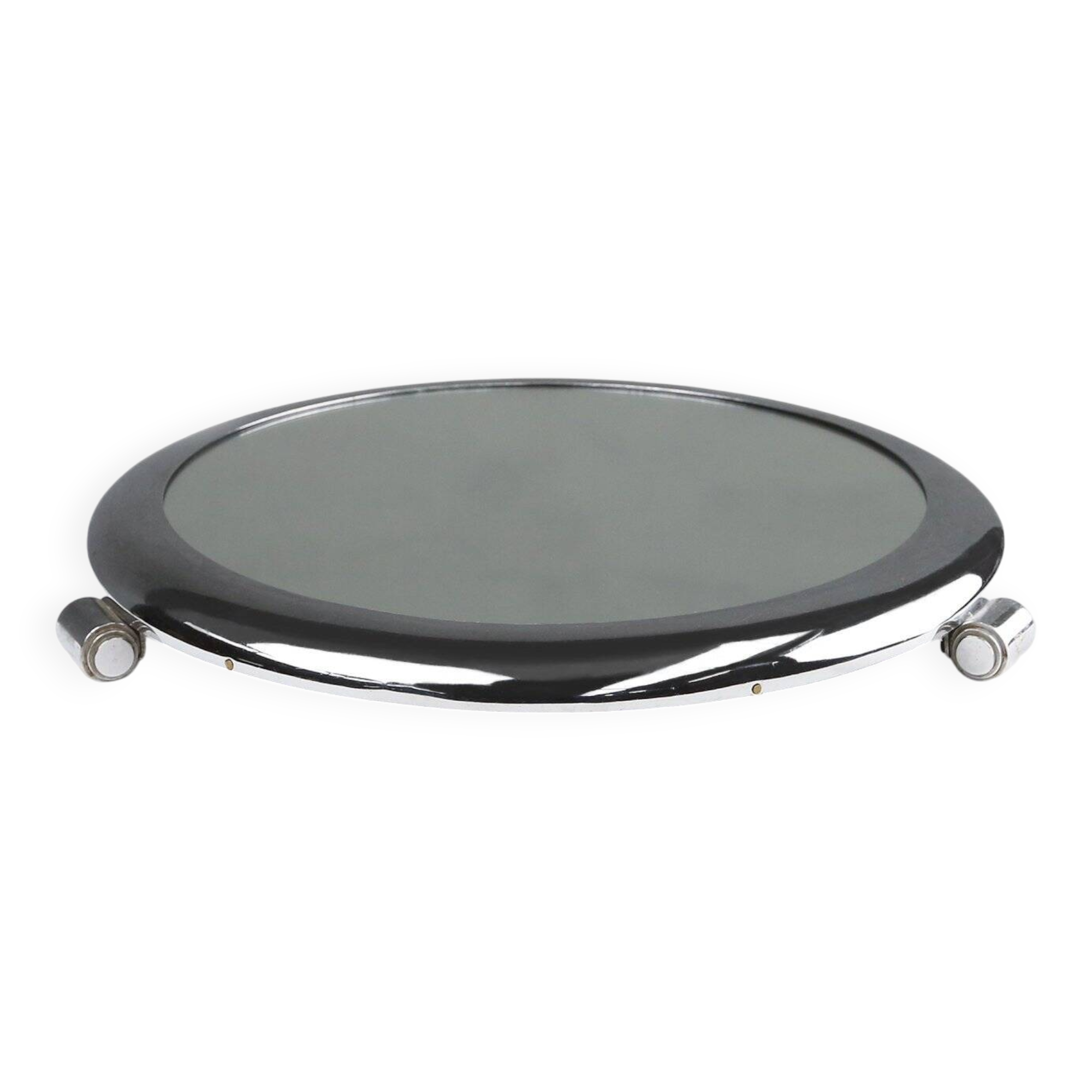 Chrome and mirror Art Deco Serving Tray, Belgium 1930s