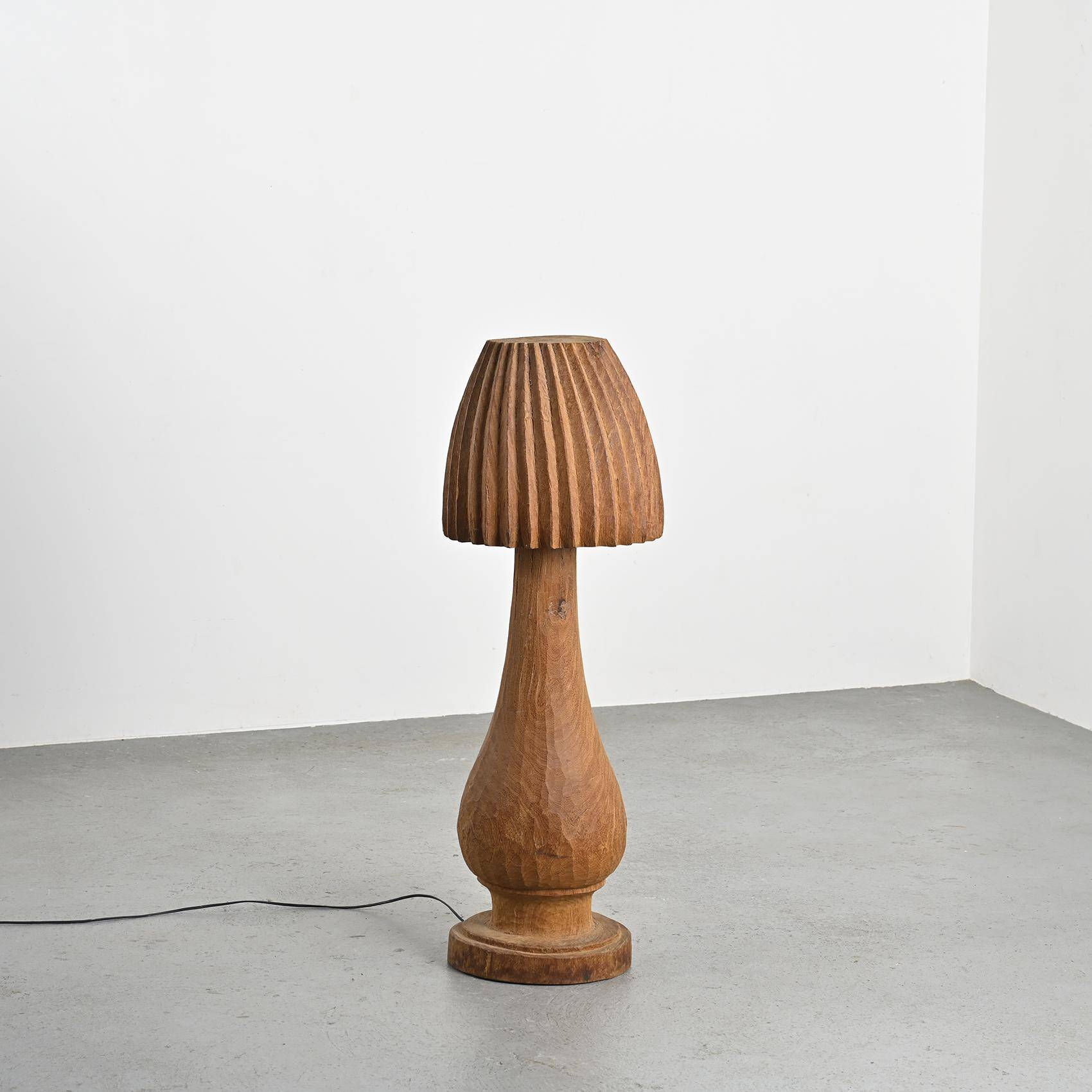 Large Brutalist Gouge Lamp, circa 1970