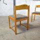 4 Vintage Elm Chairs 1970/1980, 4 seats in solid blond wood