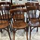 Set of 12 mismatched bistro chairs Baumann & Fischel 1930