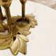 Floral Brass Candle Holder