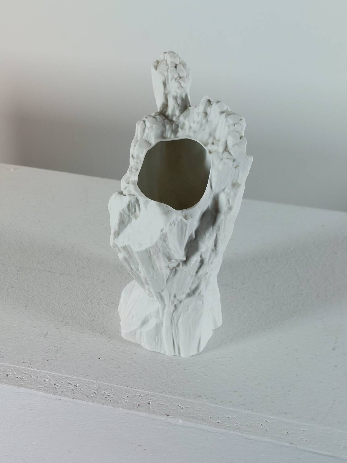 Biscuit porcelain vase, mid-20th century