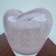 Heart-shaped bubble glass vase from the 1960s.