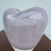 Heart-shaped bubble glass vase from the 1960s.