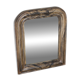 Rare small Louis Philippe mirror (39 x 33 cm), mercury glass, beautiful frame