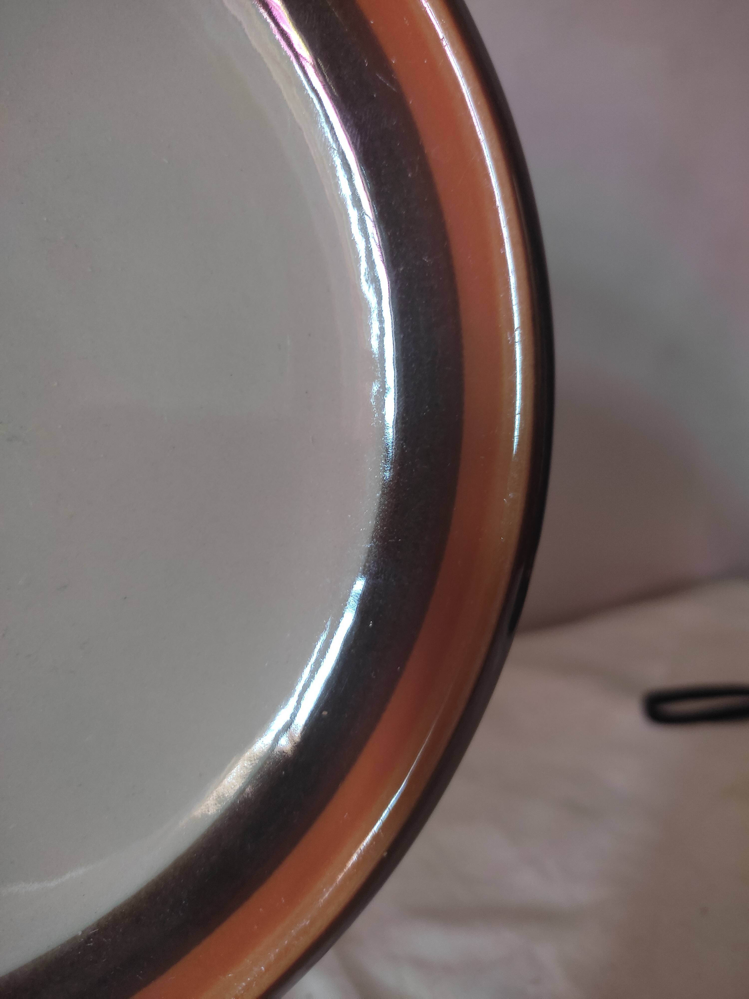 8 Swedish plates made of Rorstrand sandstone