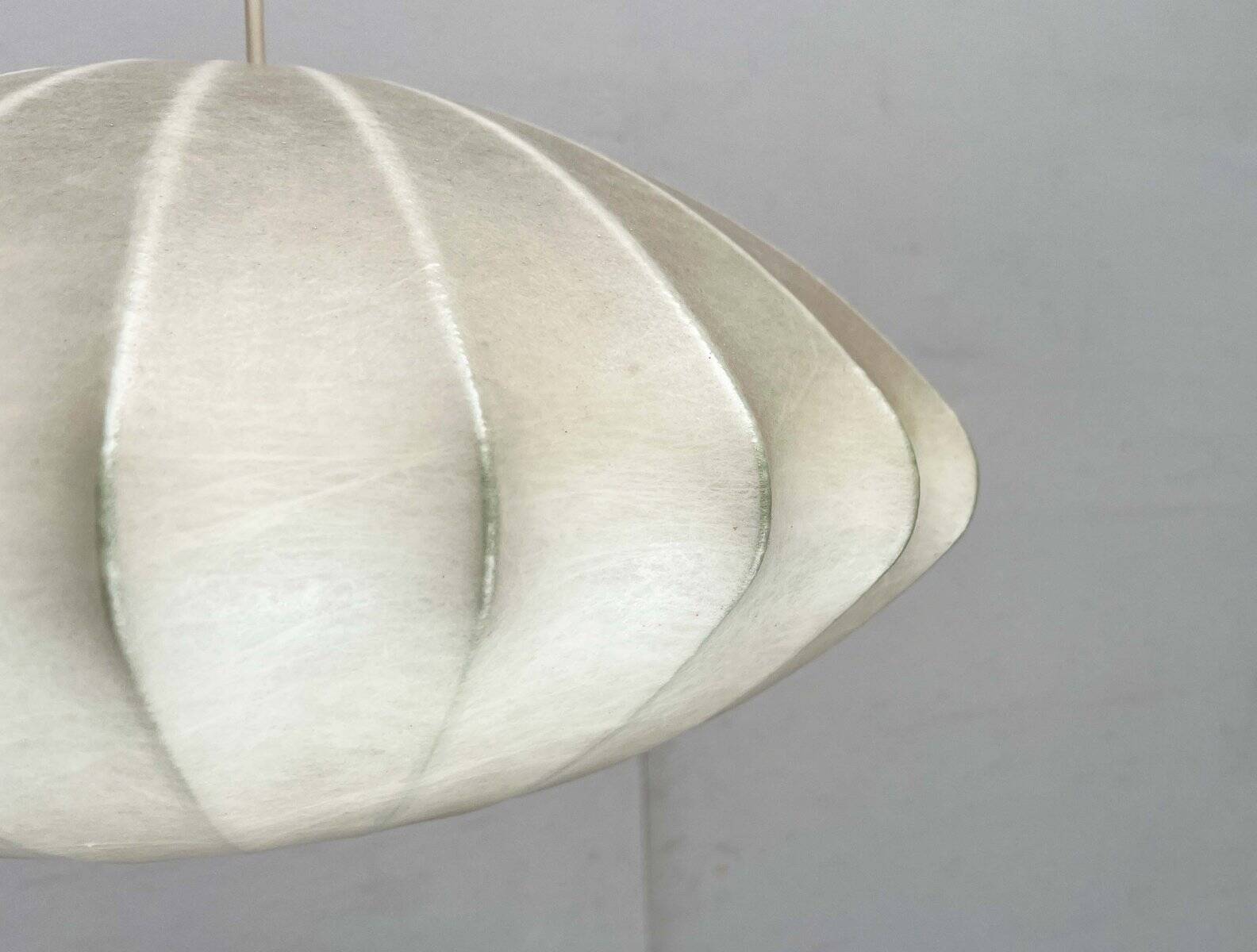 Mid-century modern Cocoon pendant lamp by Friedel Wauer for Goldkant Leuchten, Germany, 1960s.