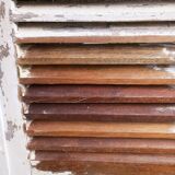 Pair of tropical wood shutters