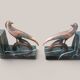 Art Deco bird bookends.