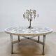 Vintage round mosaic coffee table