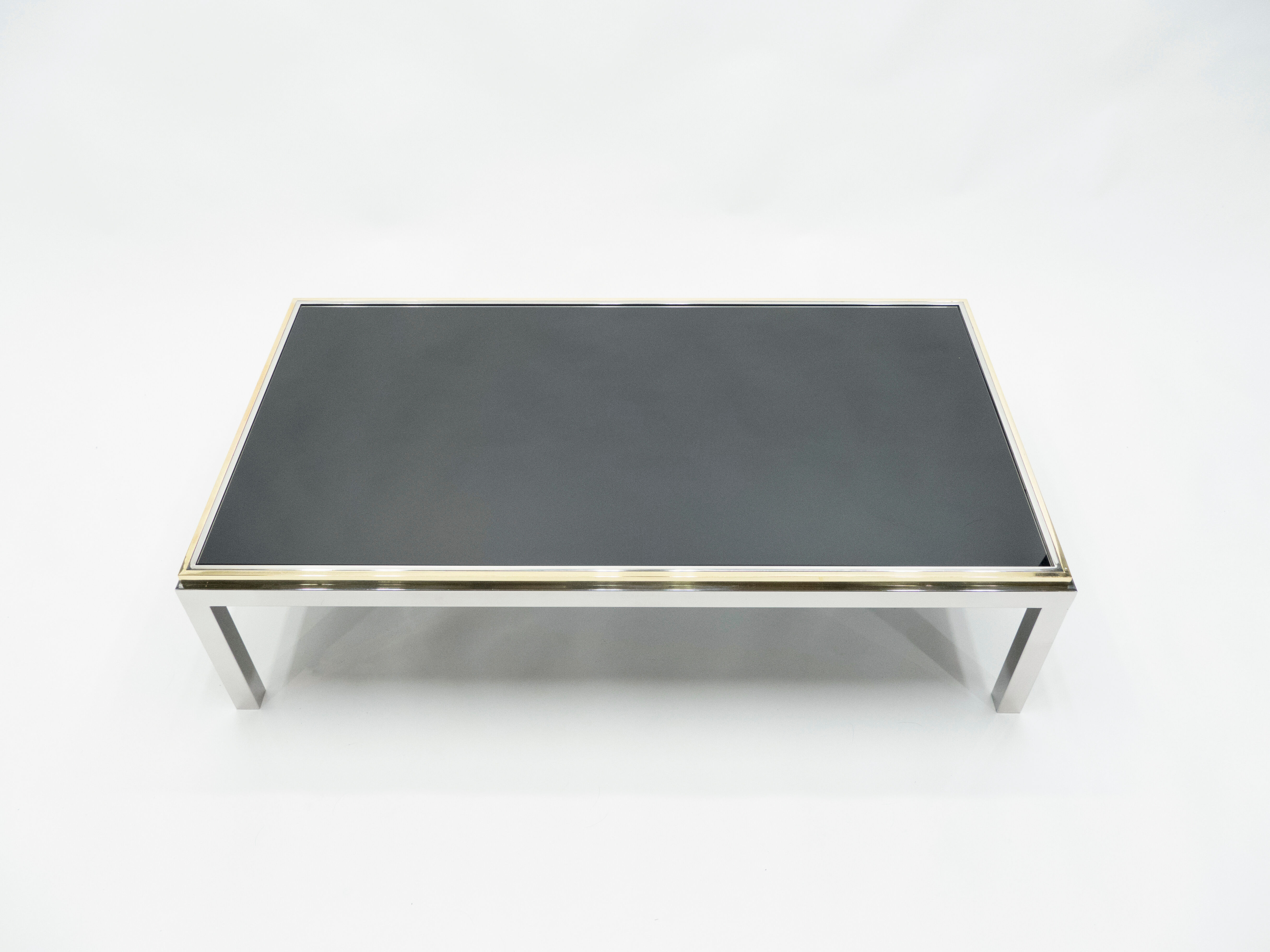 Chrome and brass coffee table 1970