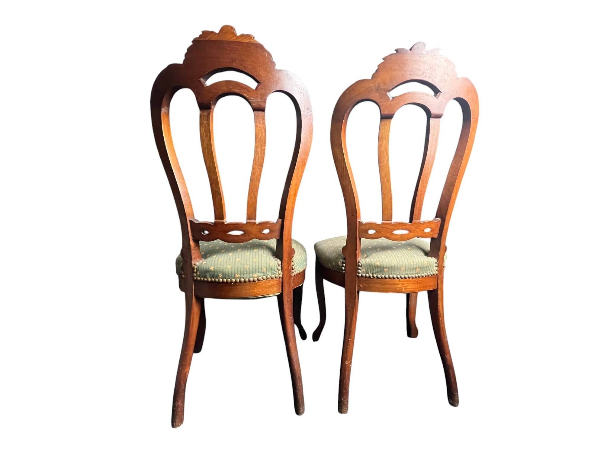 Paire de chaises en acajou époque Napoléon III fin XIXème