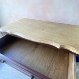 Louis XV style commode renovated - natural wood top and deep stain