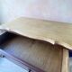 Commode style Louis Xv rénovée - plateau bois naturel et teinte profonde