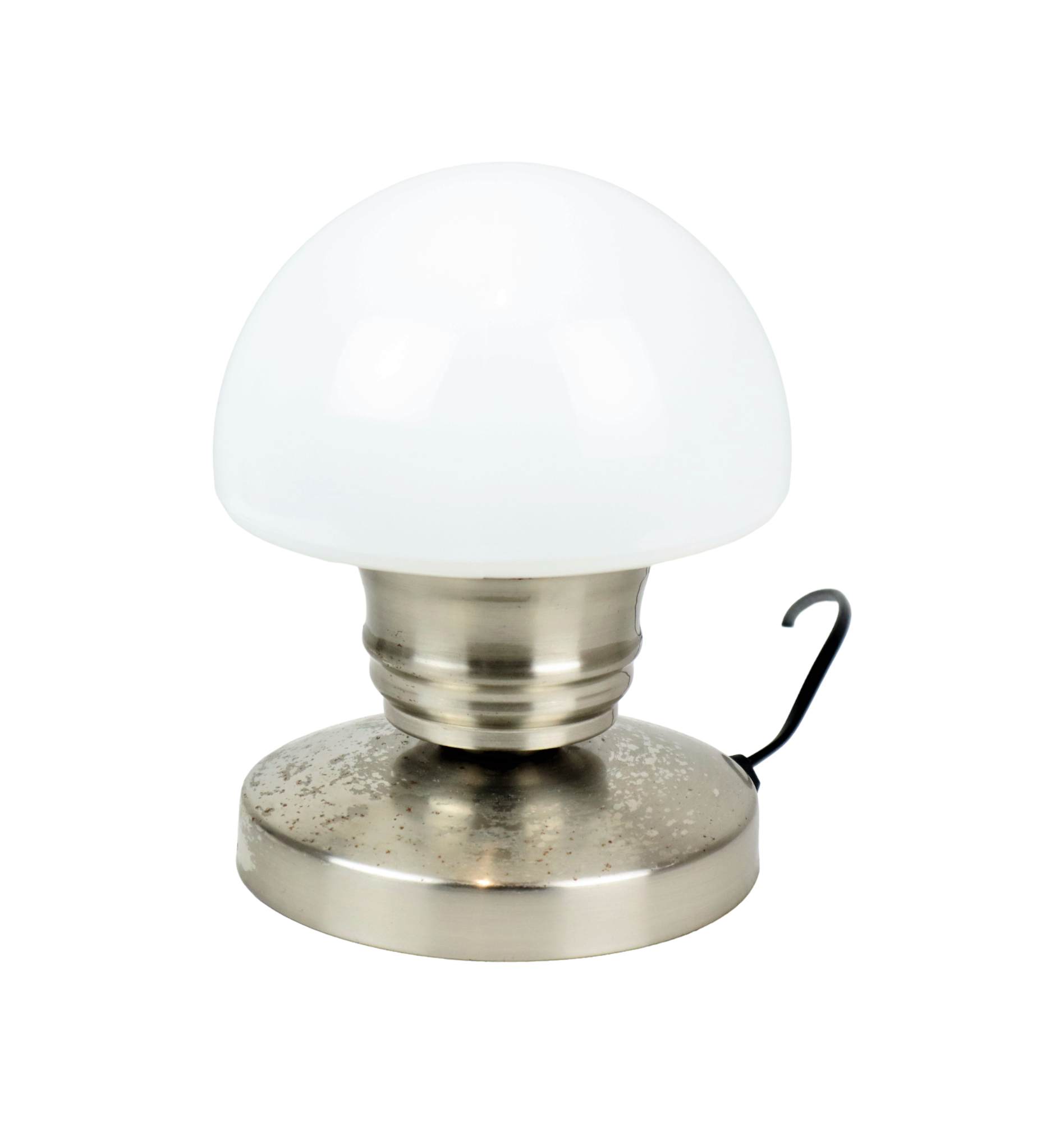 Vintage mushroom touch lamp milk glass linhai junis lighting 21cm