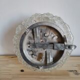 Vintage molded globe glass wall lamp