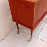 Scandinavian vintage teak TV bar cabinet
